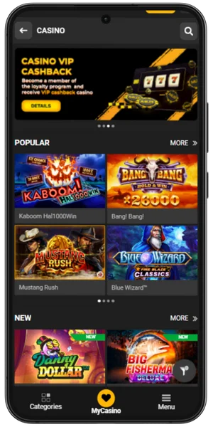 Melbet app casino game