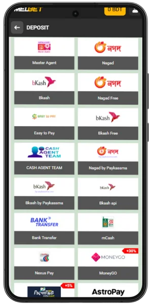 Melbet app deposit